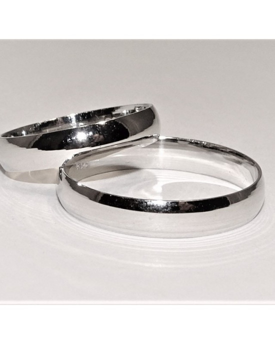 Fehér arany karikagyűrű pár